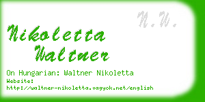 nikoletta waltner business card